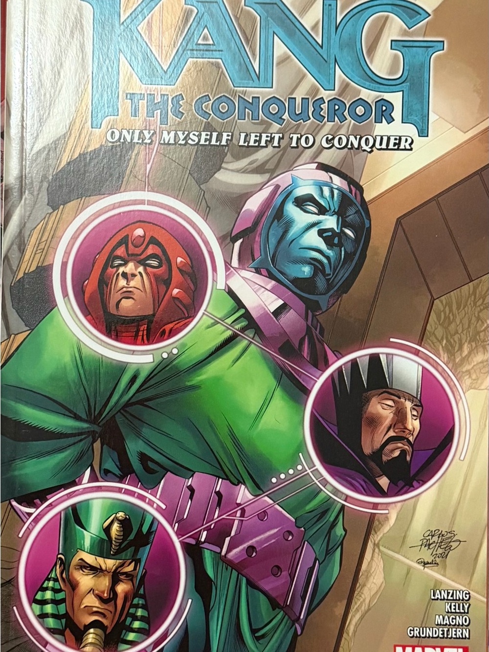 Marvel Kang the Conqueror Comic Art Print in Green, Purple, Blue